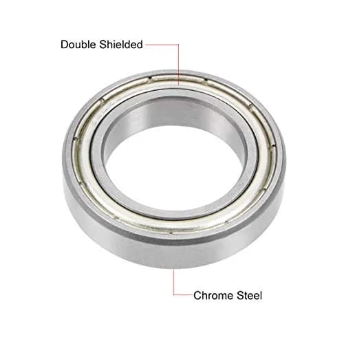 uxcell 6804ZZ Deep Groove Ball Bearing 20x32x7mm Double Shielded Chrome Steel Bearings (1-Pack) thumbnail 2