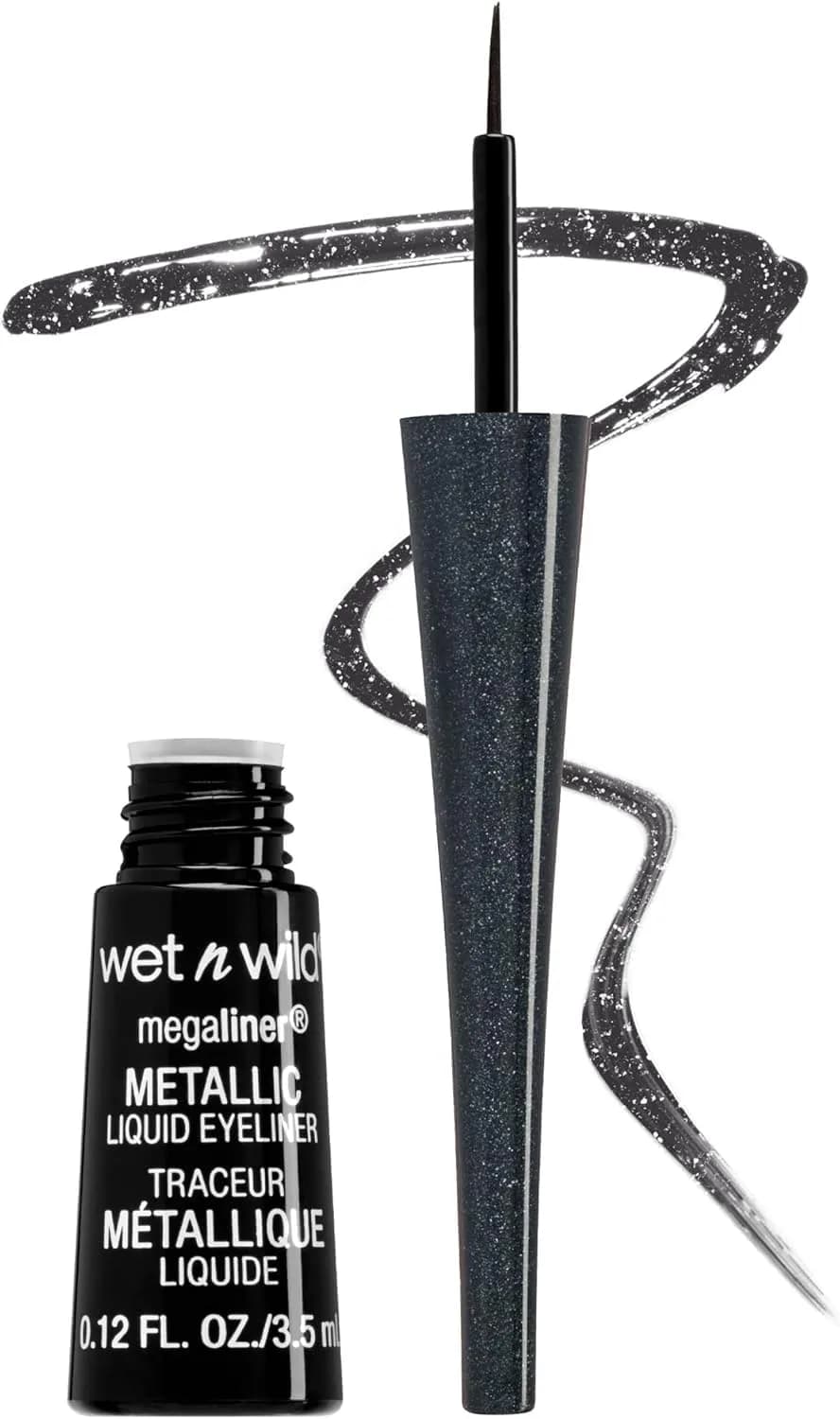 wet n wild MegaLiner Liquid Eyeliner - Cosmic Black | Metallic Finish - main product image