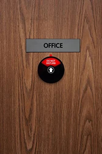 Kichwit Black Privacy Sign for Office Door, 5 Inch (12.7 cm) | 4-Status Sliding Sign thumbnail 5