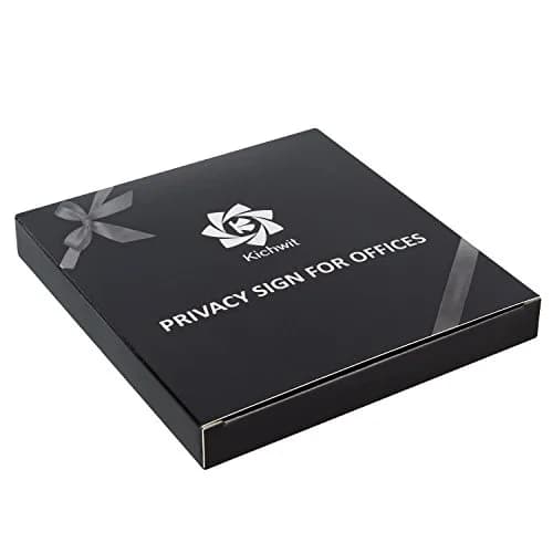 Kichwit Black Privacy Sign for Office Door, 5 Inch (12.7 cm) | 4-Status Sliding Sign thumbnail 7
