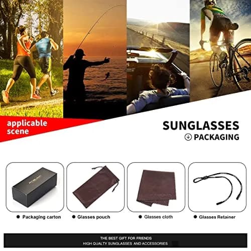 FAGUMA Sports Polarized Sunglasses for Men | UV400 Protection, 62mm Lens Width thumbnail 7