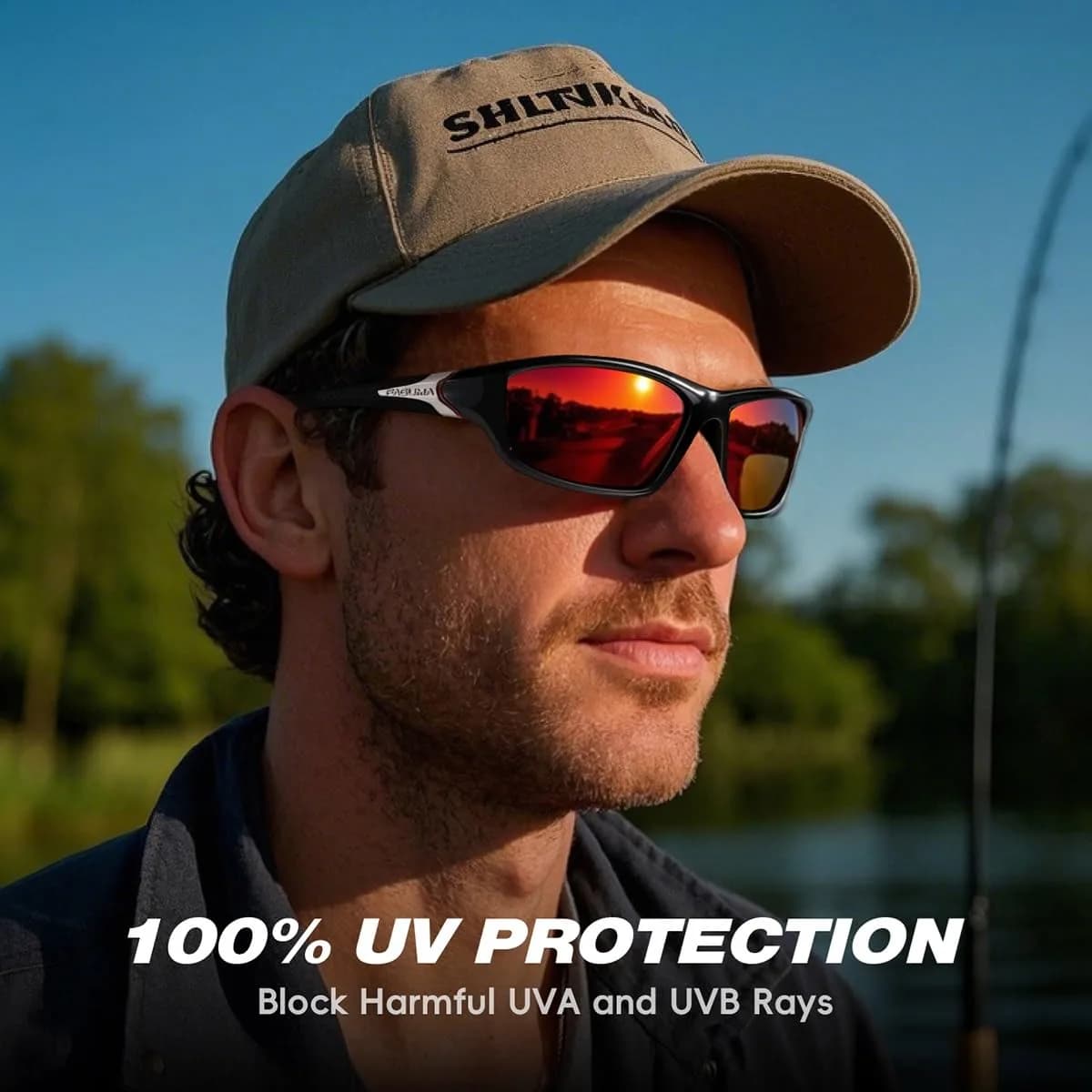 FAGUMA Sports Polarized Sunglasses for Men | UV400 Protection, 62mm Lens Width - view 2