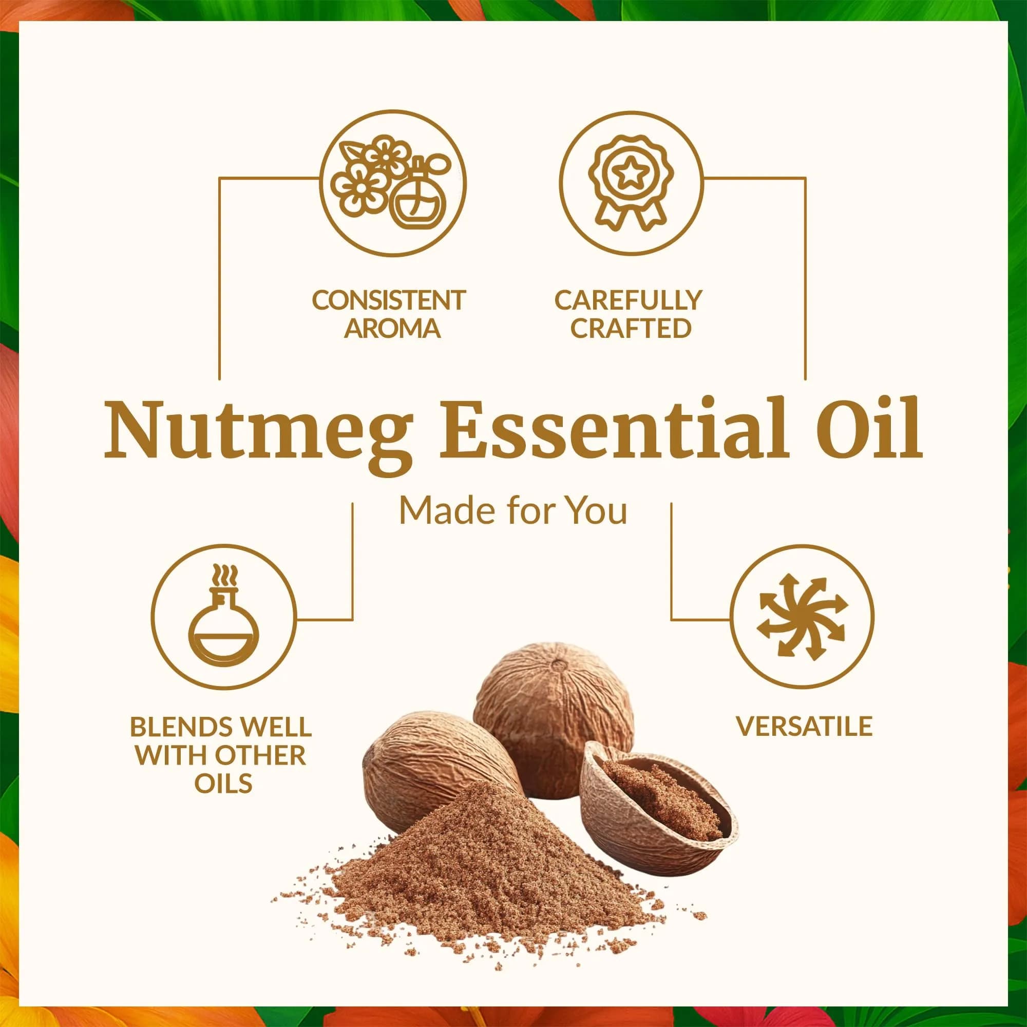 SVA ORGANICS Nutmeg Essential Oil, 4 Fl Oz (118 mL) - Pure & Natural - view 3