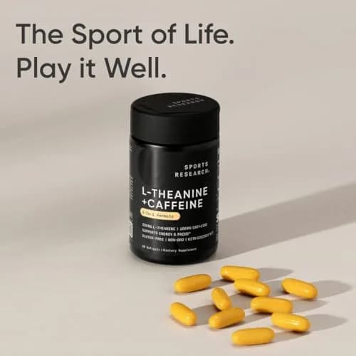 Sports Research L-Theanine + Caffeine Nootropic Supplement 60 Softgels | Natural Energy & Focus Support thumbnail 7