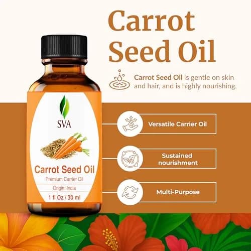 SVA ORGANICS Carrot Seed Carrier Oil 1 Fl Oz (30 ml) - Pure & Natural thumbnail 2