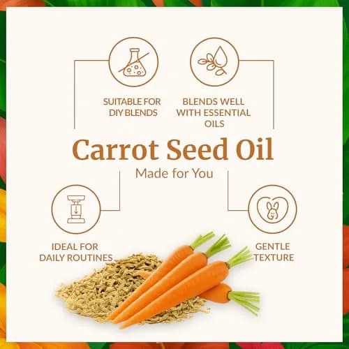 SVA ORGANICS Carrot Seed Carrier Oil 1 Fl Oz (30 ml) - Pure & Natural thumbnail 3