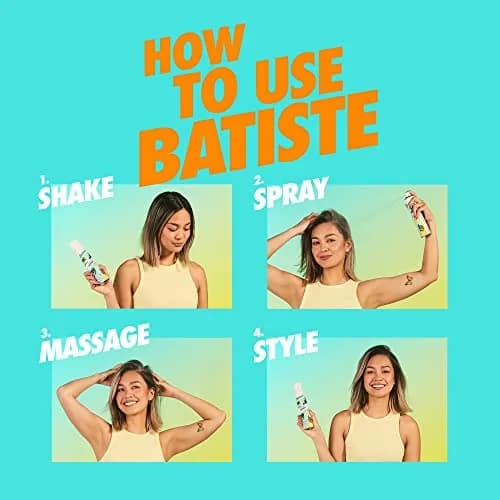 Batiste Tropical Dry Shampoo Spray 188ml (6.35 OZ) | Refreshes Hair & Absorbs Oil Instantly thumbnail 4
