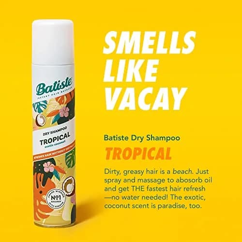 Batiste Tropical Dry Shampoo Spray 188ml (6.35 OZ) | Refreshes Hair & Absorbs Oil Instantly thumbnail 5