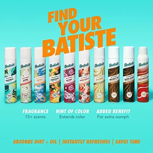 Batiste Tropical Dry Shampoo Spray 188ml (6.35 OZ) | Refreshes Hair & Absorbs Oil Instantly thumbnail 8