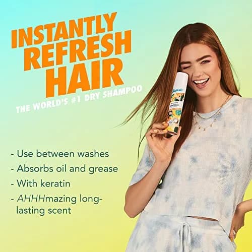 Batiste Tropical Dry Shampoo Spray 188ml (6.35 OZ) | Refreshes Hair & Absorbs Oil Instantly thumbnail 2