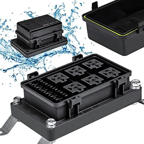 True MODS 12V Automotive Waterproof Fuse Relay Box with 6 Relays & 10 Fuses | IP65 Rated for Off-Road & Marine Use thumbnail 1