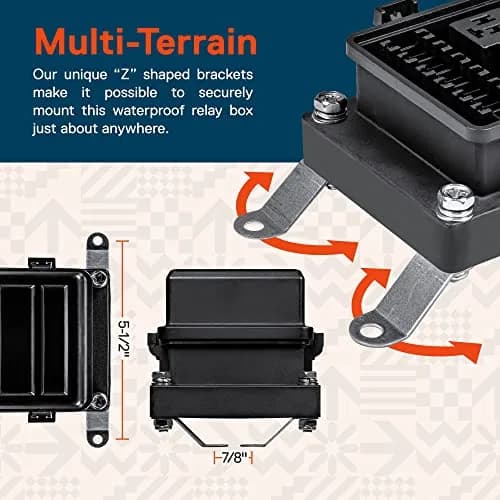 True MODS 12V Automotive Waterproof Fuse Relay Box with 6 Relays & 10 Fuses | IP65 Rated for Off-Road & Marine Use thumbnail 3