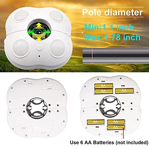 HONWELL Patio Umbrella Light 12-Color Cordless LED Battery Operated | 250 Lumens, Waterproof, Remote Control (49mm Diameter) thumbnail 6