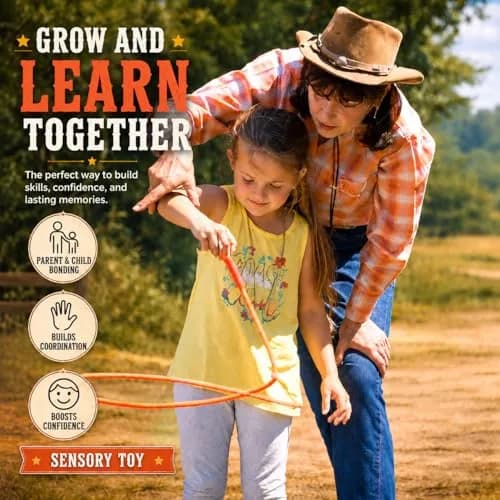 Western Stage Props Children’s Cowboy Kiddie Trick Rope Lasso | Pre-Tied, Made in USA, Ages 4-10 thumbnail 4