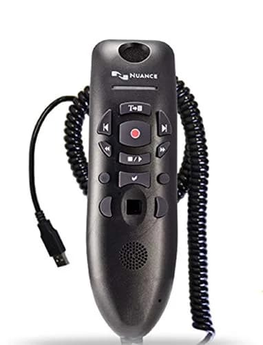 Nuance PowerMic III Microphone for Dragon, Coiled Cord (extends to 17 Ft), Dictate Documents and Control your PC – all by Voice thumbnail 1