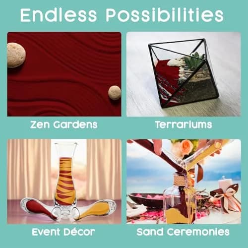 Sandsational Sparkle Burgundy Unity Sand -1.5 LB | Elegant Wedding & Craft Sand with Subtle Sparkle thumbnail 5