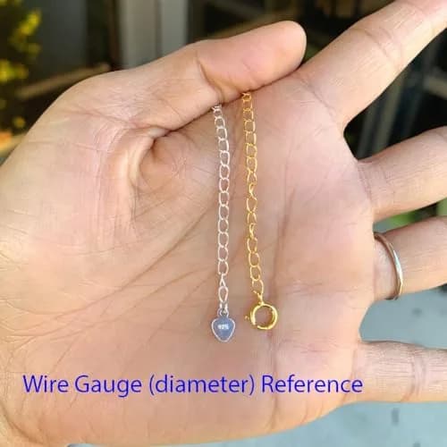 Adabele 18k Gold Plated Sterling Silver Chain Extender with Heart Drop, 7.62 cm (3 inch) | Adjustable Extension for Necklaces & Bracelets thumbnail 3