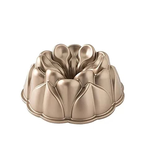 Nordic Ware Magnolia Bundt 10 Cup Toffee | Intricate Cast Aluminum Cake Pan thumbnail 1