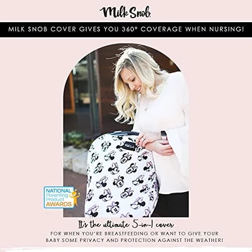 Milk Snob Original Disney 5-in-1 Cover Mickey Mouse Sketch, 1 Count | Breathable Rayon Blend for Car Seats, Nursing, Shopping Carts, High Chairs thumbnail 2