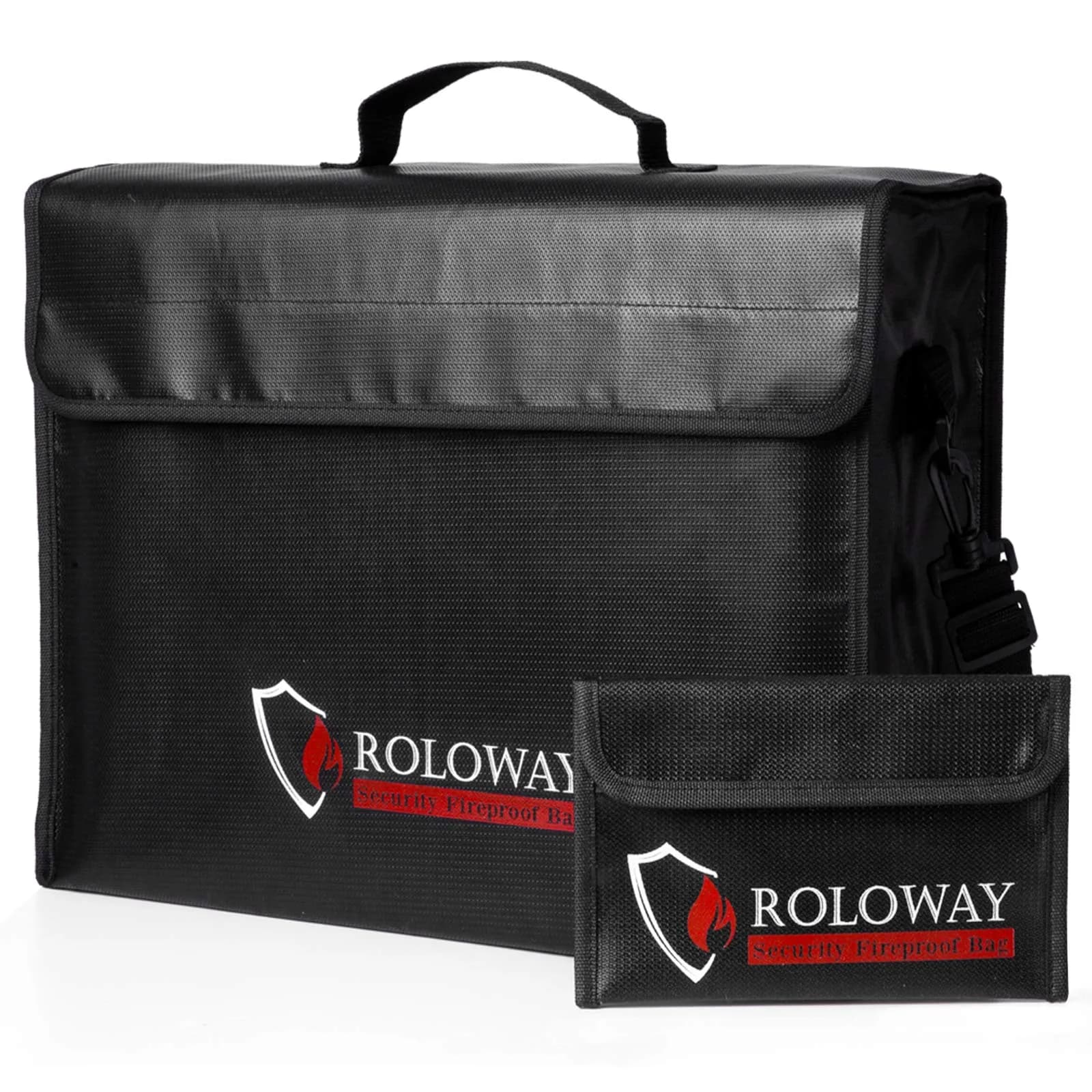 ROLOWAY Large Fireproof Document Bag 17 x 12 x 5.8 inches (43.18 cm x 30.48 cm x 14.73 cm) | XL Safe for Legal Documents & Valuables - main product image