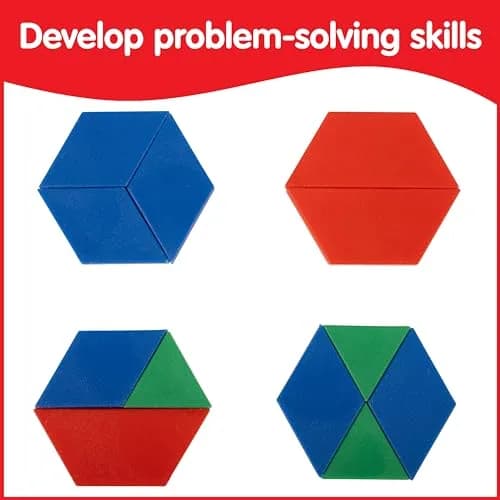 Edx Education Pattern Blocks - Mini Jar Set of 120 | Develop Geometry, Fractions & Measurement Skills thumbnail 5