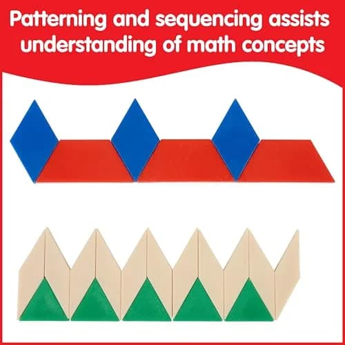 Edx Education Pattern Blocks - Mini Jar Set of 120 | Develop Geometry, Fractions & Measurement Skills thumbnail 6