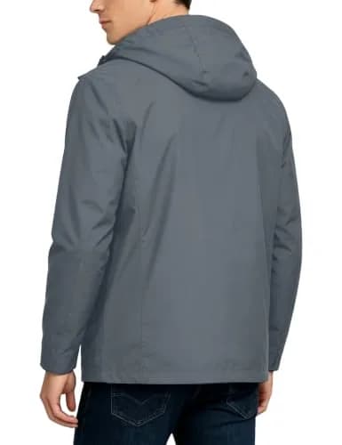 Little Donkey Andy Men's Waterproof Rain Jacket Gray Large | Breathable & Windproof thumbnail 2