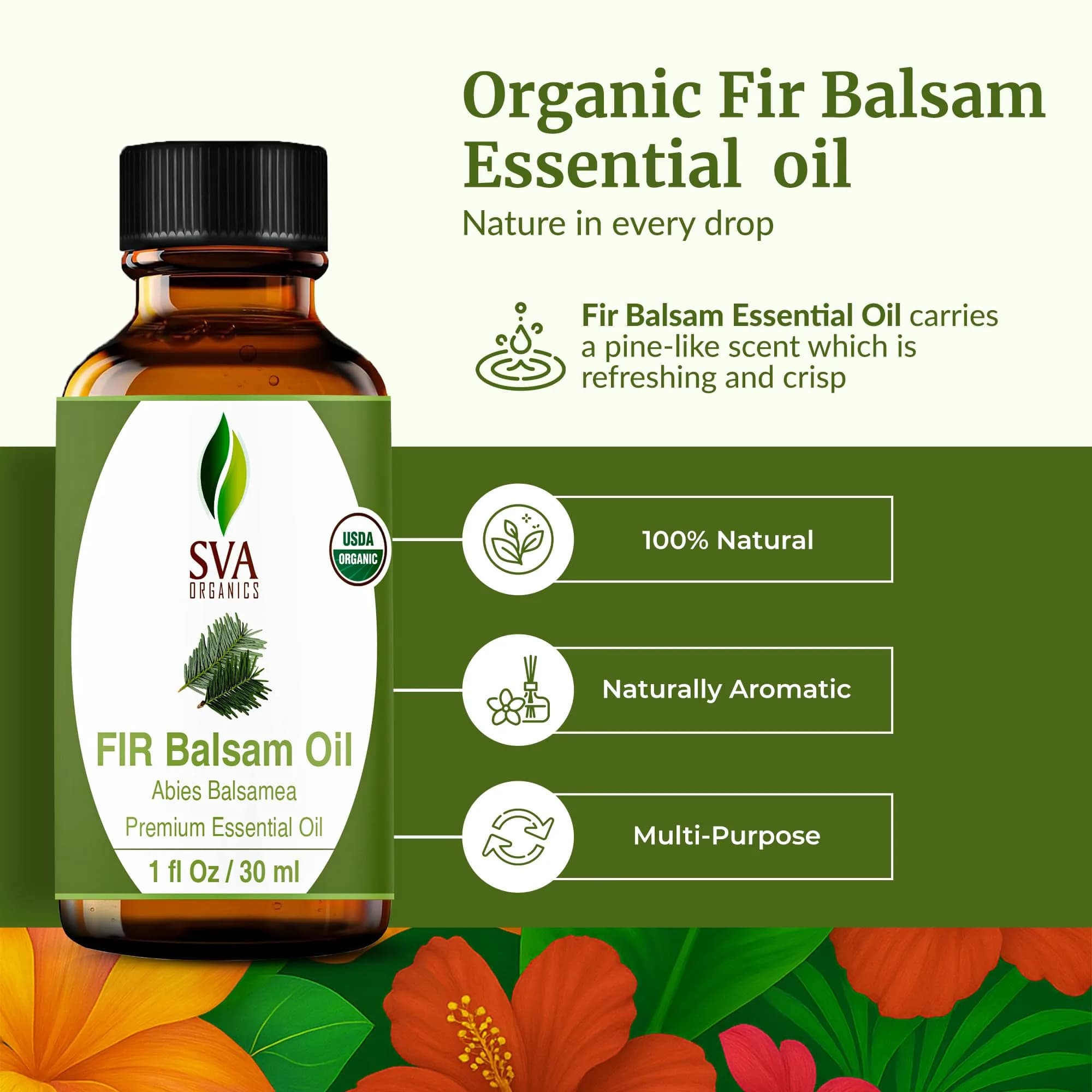 SVA Organics Fir Balsam Essential Oil - 1 Fl Oz (Pack of 1) - Pure & Natural Aroma - view 2