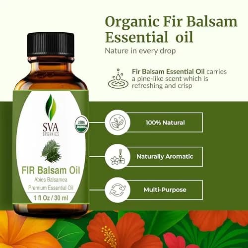 SVA Organics Fir Balsam Essential Oil - 1 Fl Oz (Pack of 1) - Pure & Natural Aroma thumbnail 2