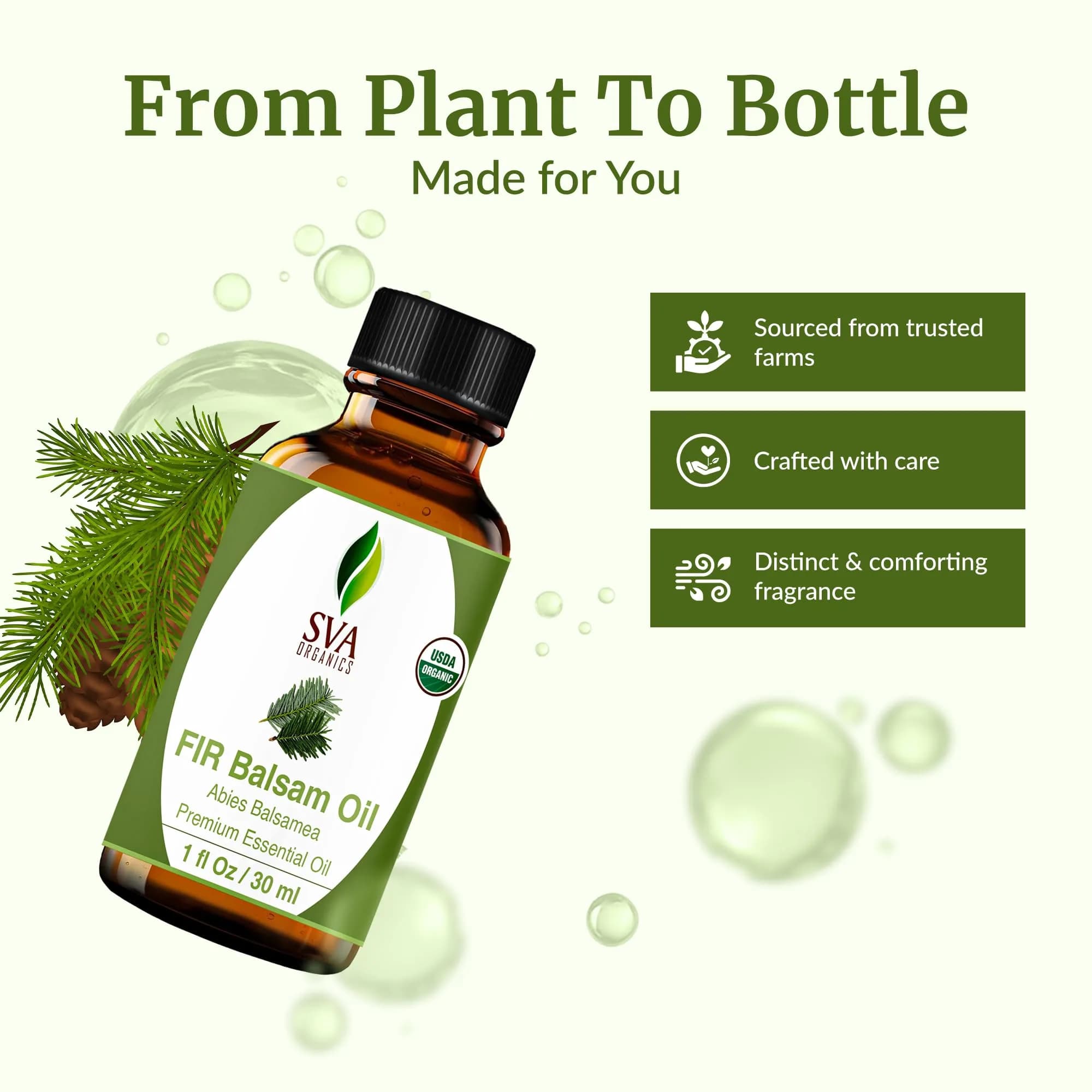 SVA Organics Fir Balsam Essential Oil - 1 Fl Oz (Pack of 1) - Pure & Natural Aroma - view 4