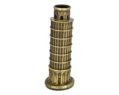 DS. DISTINCTIVE STYLE Metallic Leaning Tower of Pisa Statue 16cm (6 Inch) | Authentic Italian Landmark Replica thumbnail 1