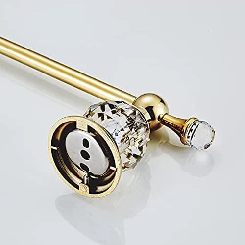 BATHSIR Crystal Toilet Paper Holder Gold Toilet Roll Holder Modern Bathroom Accessories Zinc Alloy Tissue Hanger Wall Mounted | Contemporary Style thumbnail 8