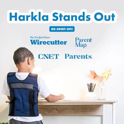 Harkla Weighted Vest for Kids - Neoprene Compression Vest - Ages 5 to 9 | Adjustable & Breathable thumbnail 2