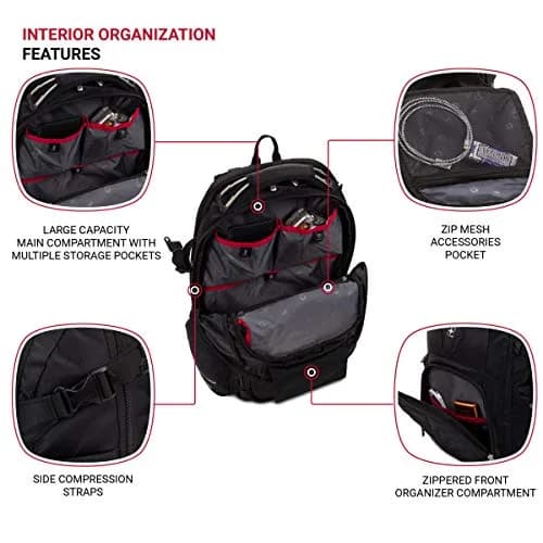 SwissGear 5709 ScanSmart Laptop Backpack | Fits Most 15 Inch Laptops & Tablets, TSA-Friendly, Water-Resistant thumbnail 4