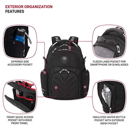 SwissGear 5709 ScanSmart Laptop Backpack | Fits Most 15 Inch Laptops & Tablets, TSA-Friendly, Water-Resistant thumbnail 3
