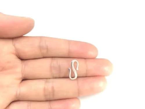 Adabele 925 Sterling Silver S Hooks Clasp 15mm (5-Pack, Silver) | Hypoallergenic & Nickel-Free Jewelry Findings thumbnail 2