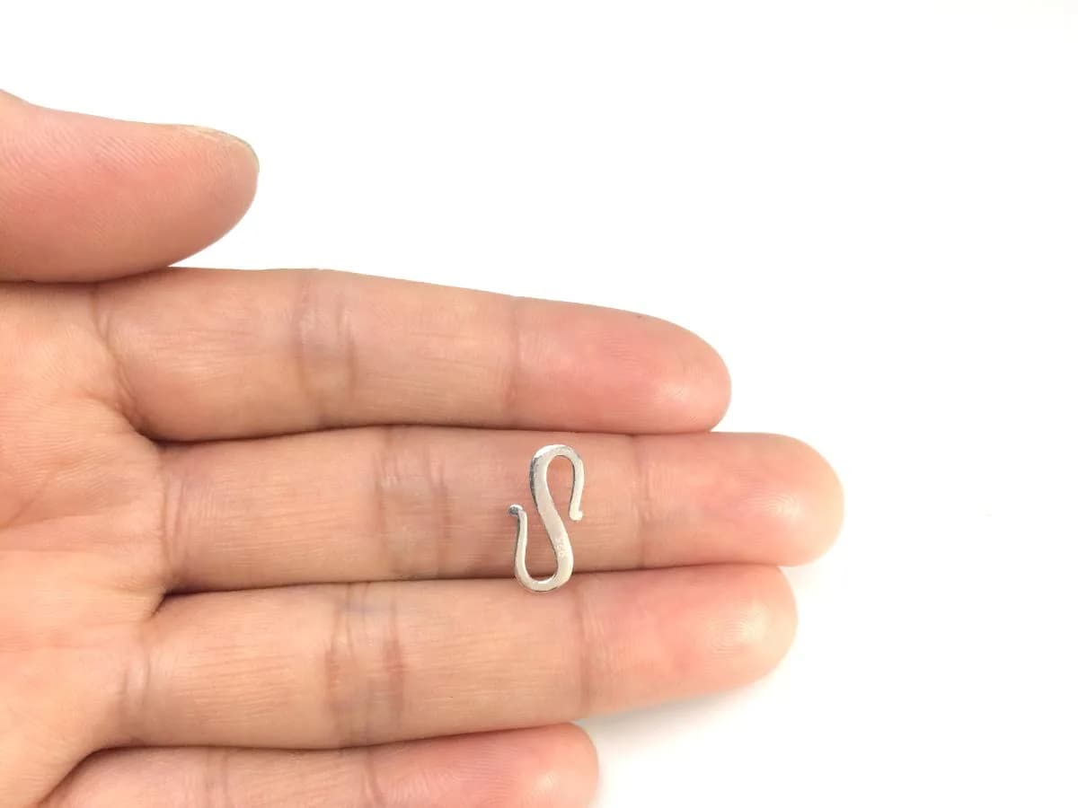 Adabele 925 Sterling Silver S Hooks Clasp 15mm (5-Pack, Silver) | Hypoallergenic & Nickel-Free Jewelry Findings - view 4