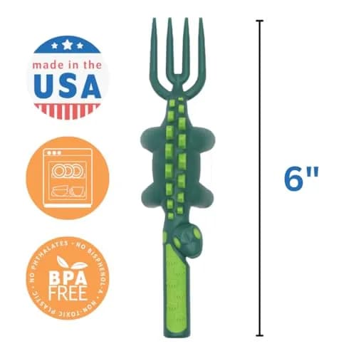Constructive Eating Dinosaur Plate and Utensils Set | Toddler Dinnerware with Divided Plates (1 Plate, 3 Utensils) thumbnail 5