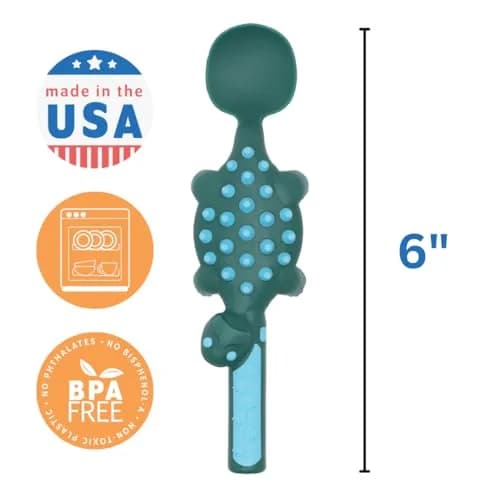 Constructive Eating Dinosaur Plate and Utensils Set | Toddler Dinnerware with Divided Plates (1 Plate, 3 Utensils) thumbnail 6