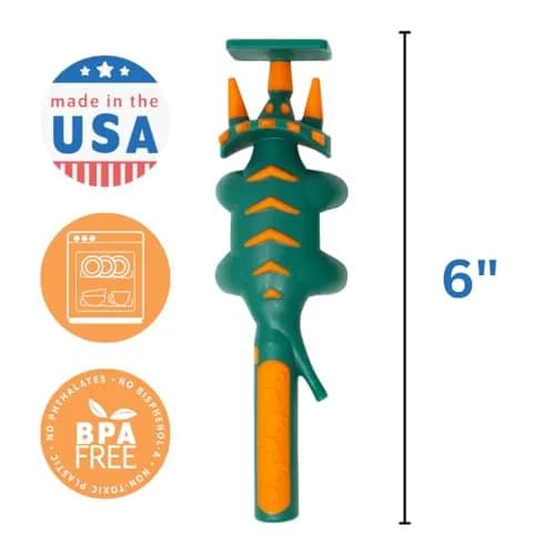 Constructive Eating Dinosaur Plate and Utensils Set | Toddler Dinnerware with Divided Plates (1 Plate, 3 Utensils) thumbnail 7