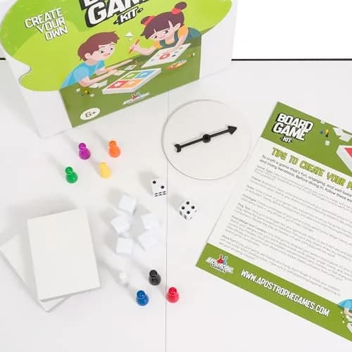 Apostrophe Games Create Your Own Board Game Kit, DIY Set with Blank Board & Game Pieces, 45.6cm x 45.5cm x 0.1cm | Educational & Non-Toxic thumbnail 2
