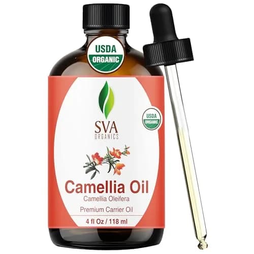 SVA ORGANICS Camellia Seed Carrier Oil 4 Fl Oz (118 mL) - Pure & Natural for Skin & Hair thumbnail 1