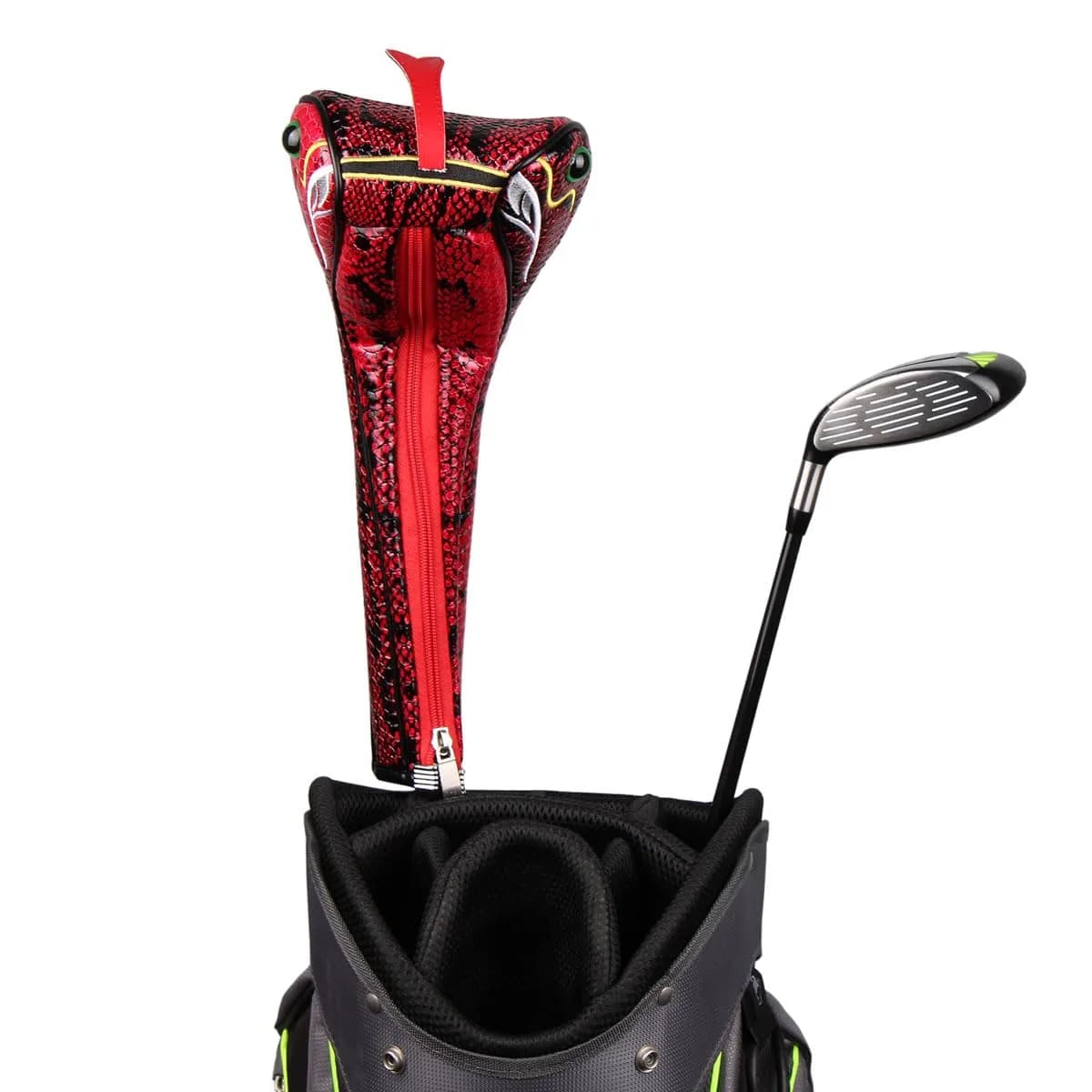 Sahara Red Snake Driver Headcover for Golf Clubs | Fits 460cc Drivers with Zippered Closure - view 2