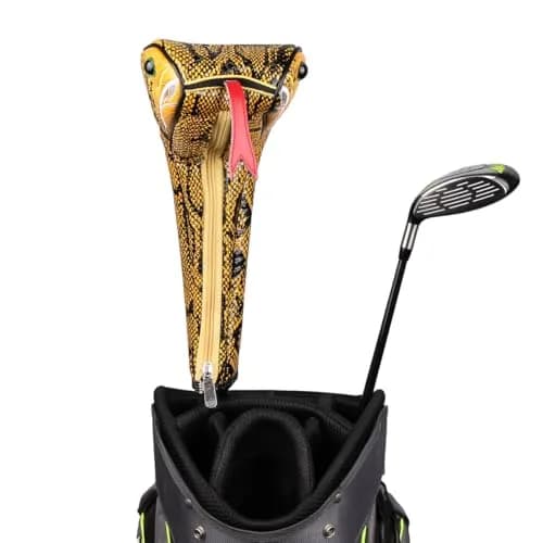 Sahara Yellow Snake Driver Headcover for Golf Clubs | Fits 460cc Drivers with Zippered Closure thumbnail 5