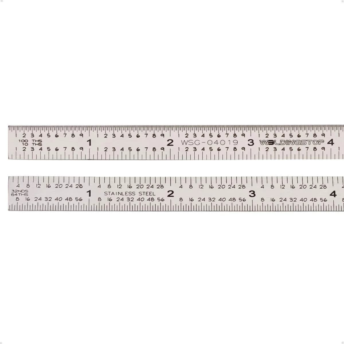 WeldingStop 6 inch (15 cm) Machinist Ruler | Flexible Stainless Steel Rule with 5R Graduations — 1pc