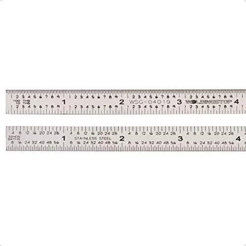 WeldingStop 6 inch (15 cm) Machinist Ruler | Flexible Stainless Steel Rule with 5R Graduations thumbnail 1