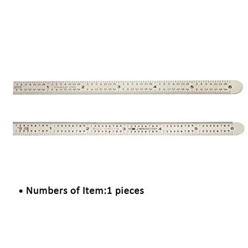 WeldingStop 6 inch (15 cm) Machinist Ruler | Flexible Stainless Steel Rule with 5R Graduations thumbnail 6