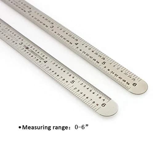 WeldingStop 6 inch (15 cm) Machinist Ruler | Flexible Stainless Steel Rule with 5R Graduations thumbnail 3
