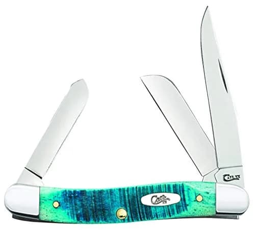 Case Pocket Knife Medium Stockman Caribbean Blue Jig Bone | 3 5/8 Inches Closed | Reusable USA Tool thumbnail 1