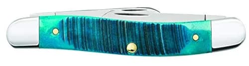 Case Pocket Knife Medium Stockman Caribbean Blue Jig Bone | 3 5/8 Inches Closed | Reusable USA Tool thumbnail 3
